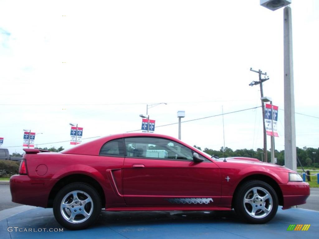 2003 Mustang V6 Coupe - Redfire Metallic / Dark Charcoal/Medium Parchment photo #6