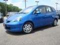 2008 Vivid Blue Pearl Honda Fit Hatchback  photo #2