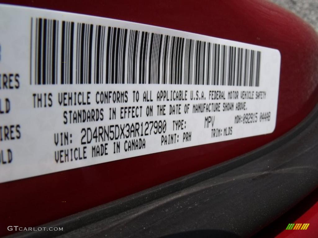 2010 Grand Caravan SXT - Inferno Red Crystal Pearl / Medium Slate Gray/Light Shale photo #15