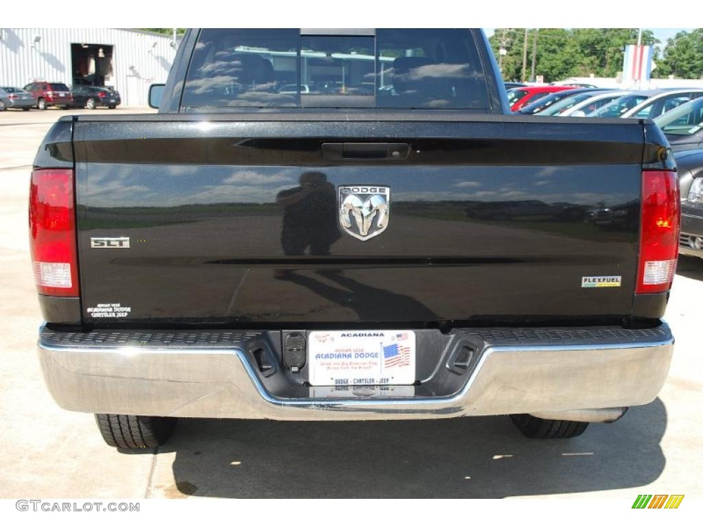 2010 Ram 1500 SLT Quad Cab - Brilliant Black Crystal Pearl / Dark Slate/Medium Graystone photo #4