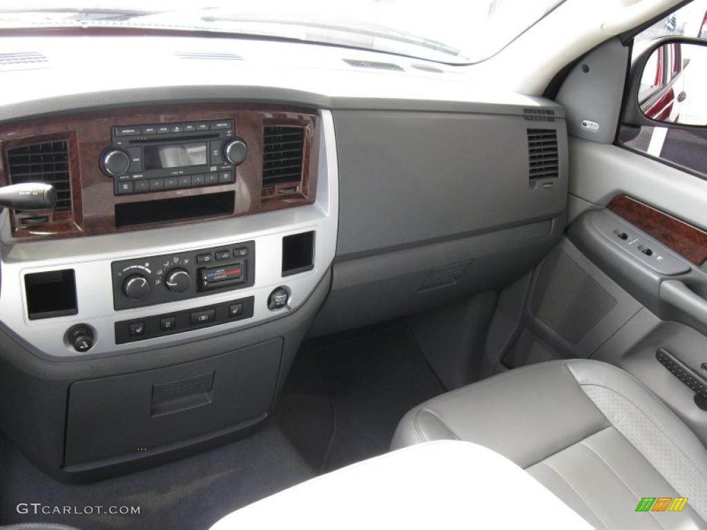 2008 Ram 1500 Laramie Quad Cab - Inferno Red Crystal Pearl / Medium Slate Gray photo #22