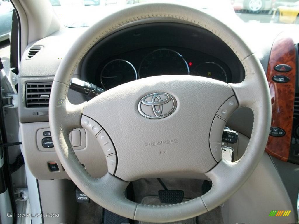 2006 Sienna XLE AWD - Arctic Frost Pearl / Taupe photo #11