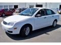 2007 Cloud 9 White Ford Focus ZX4 SE Sedan  photo #1