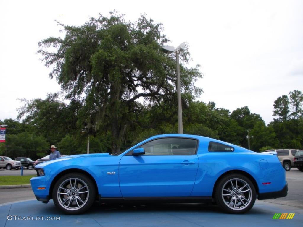 2011 Mustang GT Premium Coupe - Grabber Blue / Charcoal Black photo #2