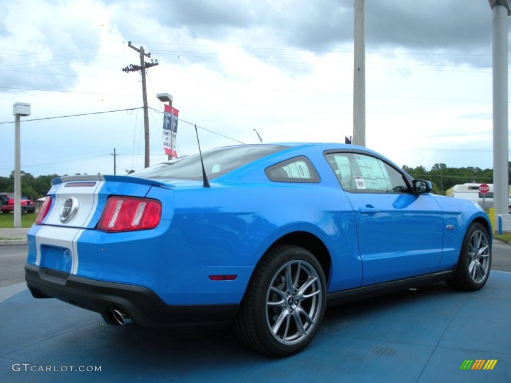 2011 Mustang GT Premium Coupe - Grabber Blue / Charcoal Black photo #3