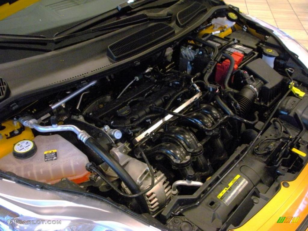 2011 Fiesta SES Hatchback - Yellow Blaze Metallic Tri-Coat / Charcoal Black/Blue Cloth photo #11