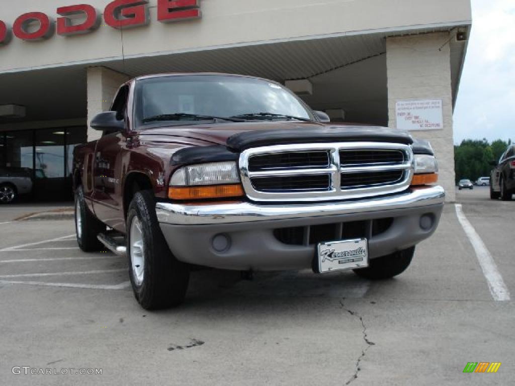 2000 Dakota SLT Regular Cab - Dark Garnet Red Pearl Coat / Agate photo #1