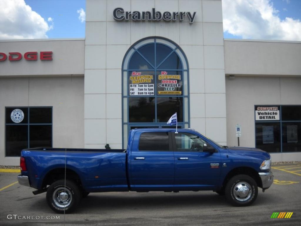 2010 Ram 3500 Big Horn Edition Crew Cab 4x4 Dually - Deep Water Blue / Dark Slate/Medium Graystone photo #1