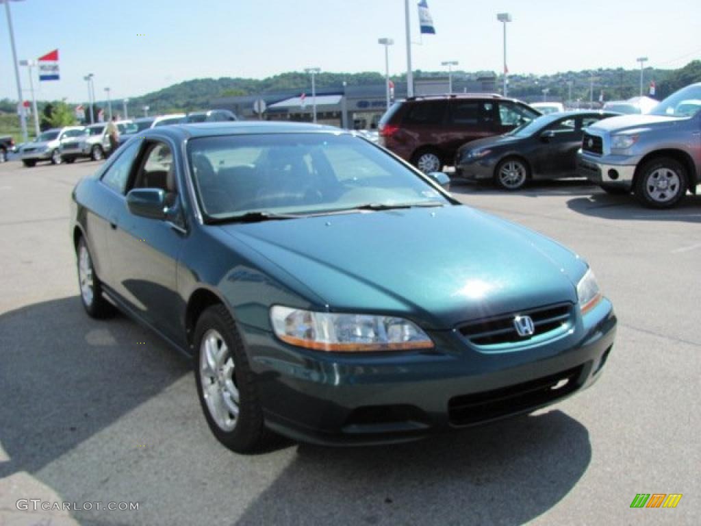 2002 Accord EX V6 Coupe - Noble Green Pearl / Ivory photo #10