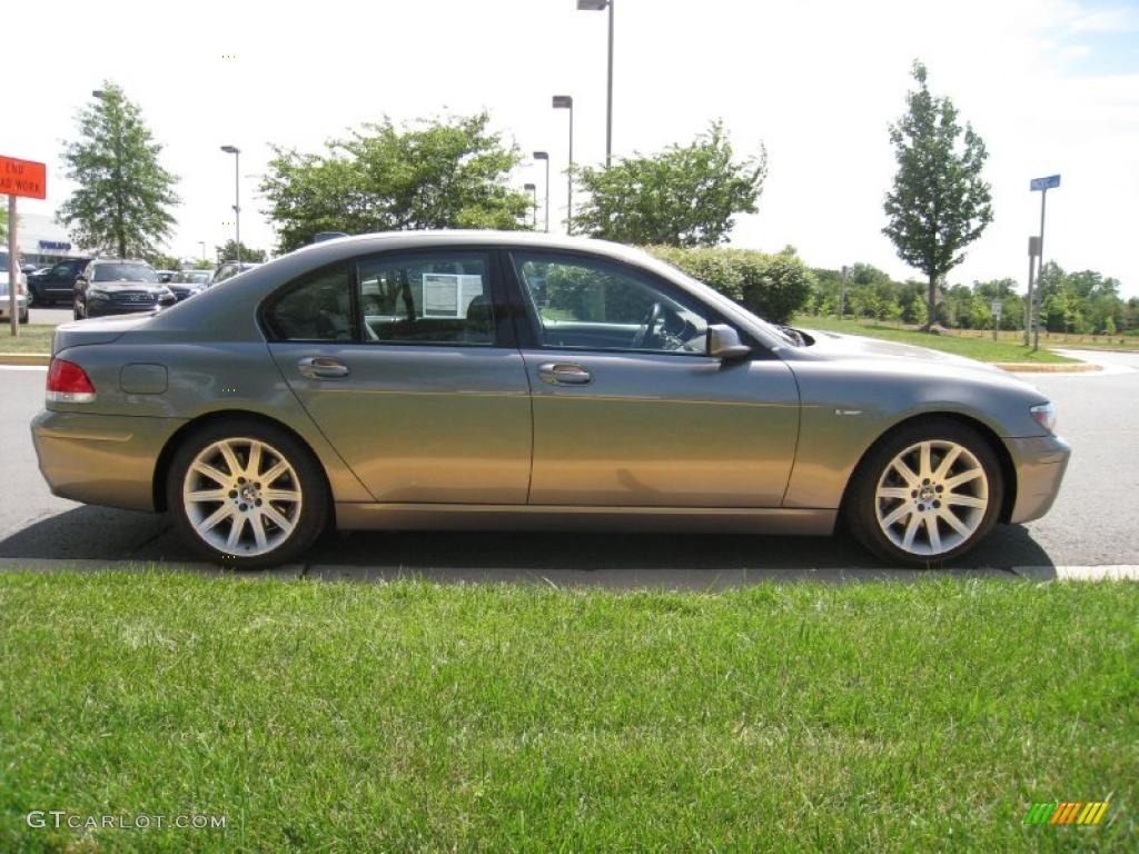 2006 7 Series 750i Sedan - Sterling Grey Metallic / Basalt Grey/Flannel Grey photo #7