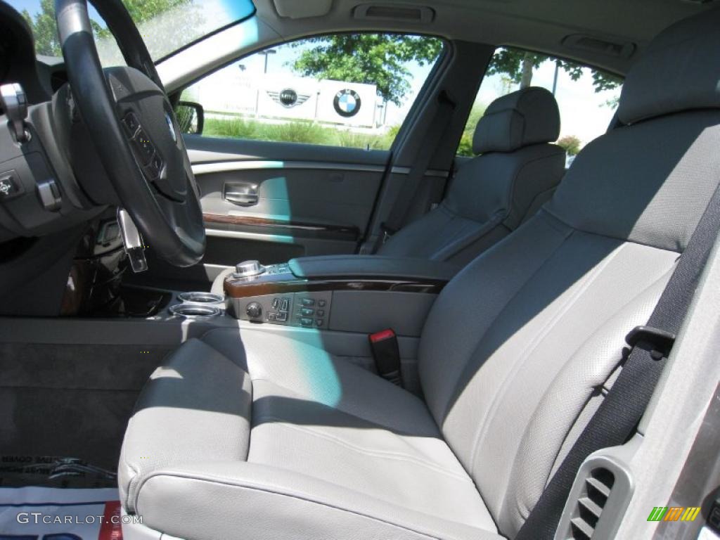 2006 7 Series 750i Sedan - Sterling Grey Metallic / Basalt Grey/Flannel Grey photo #13