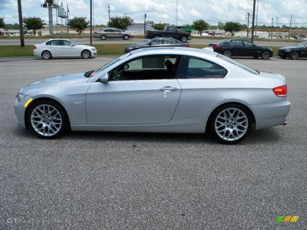 2007 3 Series 328i Coupe - Titanium Silver Metallic / Black photo #7