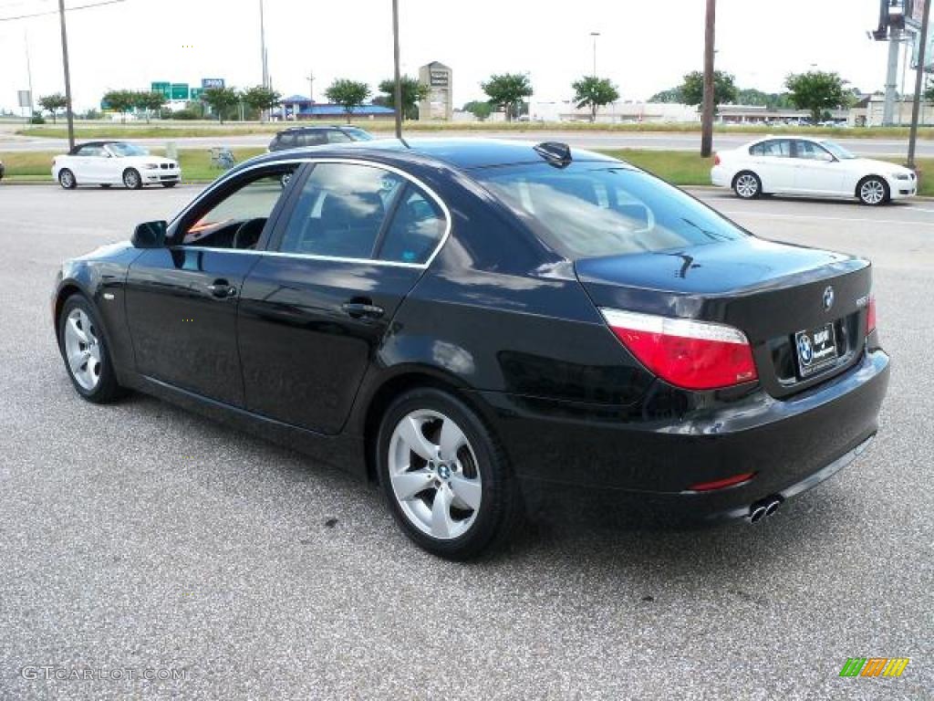 2008 5 Series 528i Sedan - Jet Black / Black photo #6