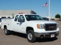 2010 Summit White GMC Sierra 3500HD Work Truck Extended Cab 4x4 Chassis Utility  photo #1