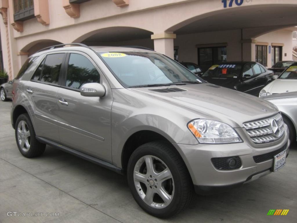 2008 ML 350 4Matic - Pewter Metallic / Black photo #1