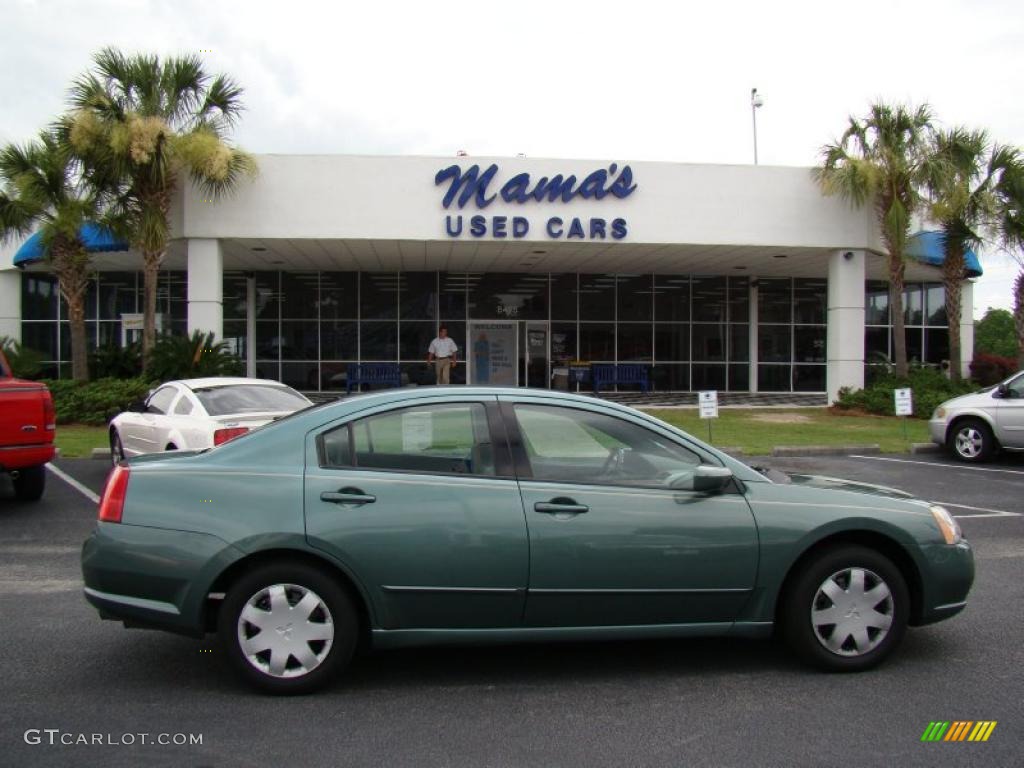 2004 Galant ES - Machine Green Metallic / Creme photo #34