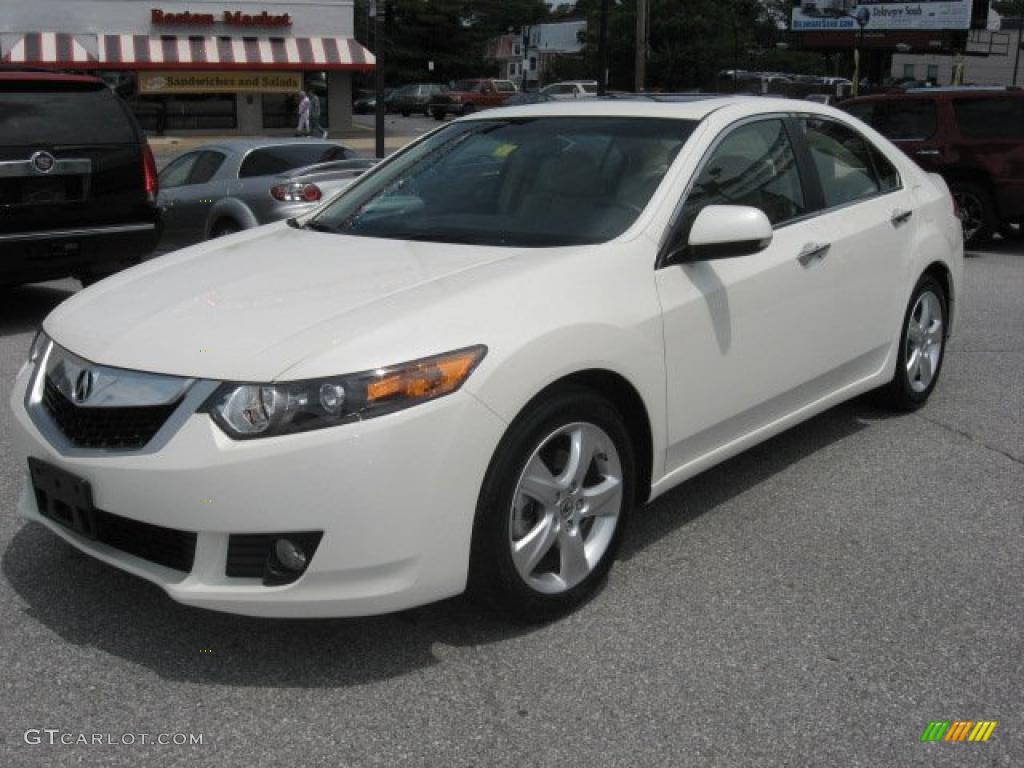 2010 TSX Sedan - Premium White Pearl / Taupe photo #2