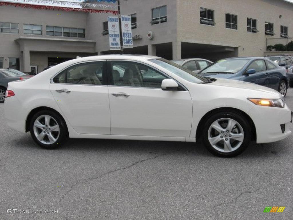 2010 TSX Sedan - Premium White Pearl / Taupe photo #5