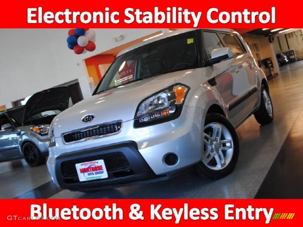 Bright Silver Kia Soul