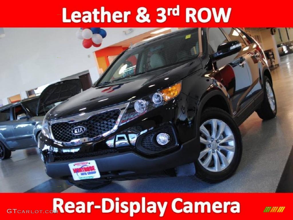 2011 Sorento EX AWD - Ebony Black / Beige photo #1