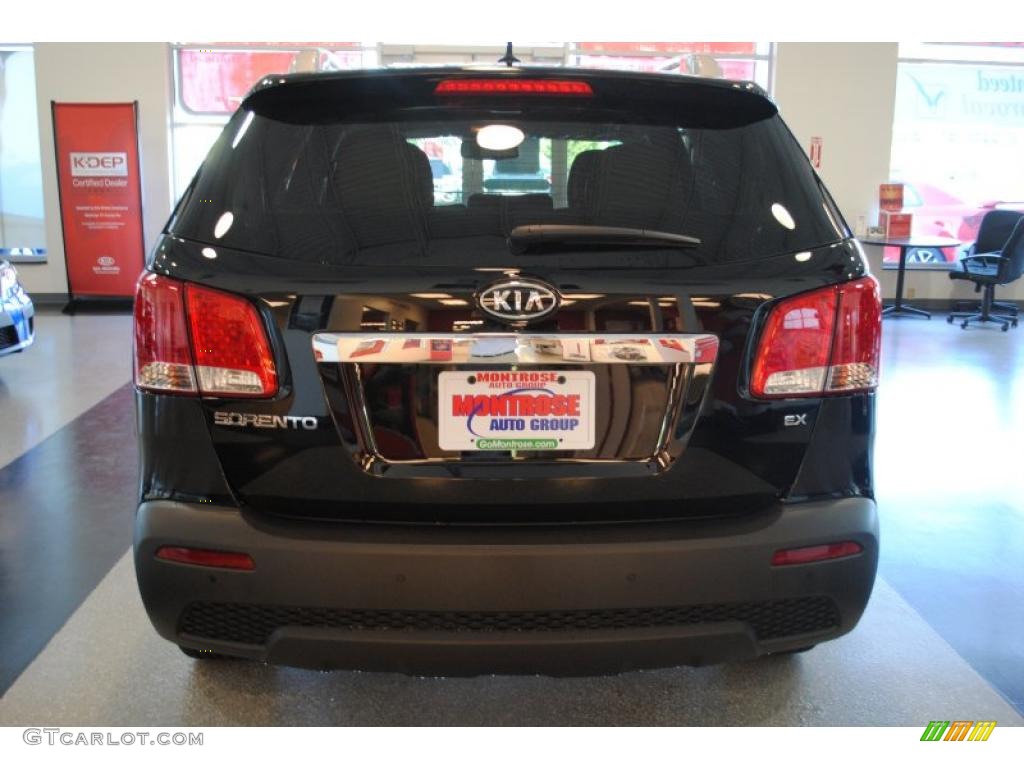 2011 Sorento EX AWD - Ebony Black / Beige photo #6