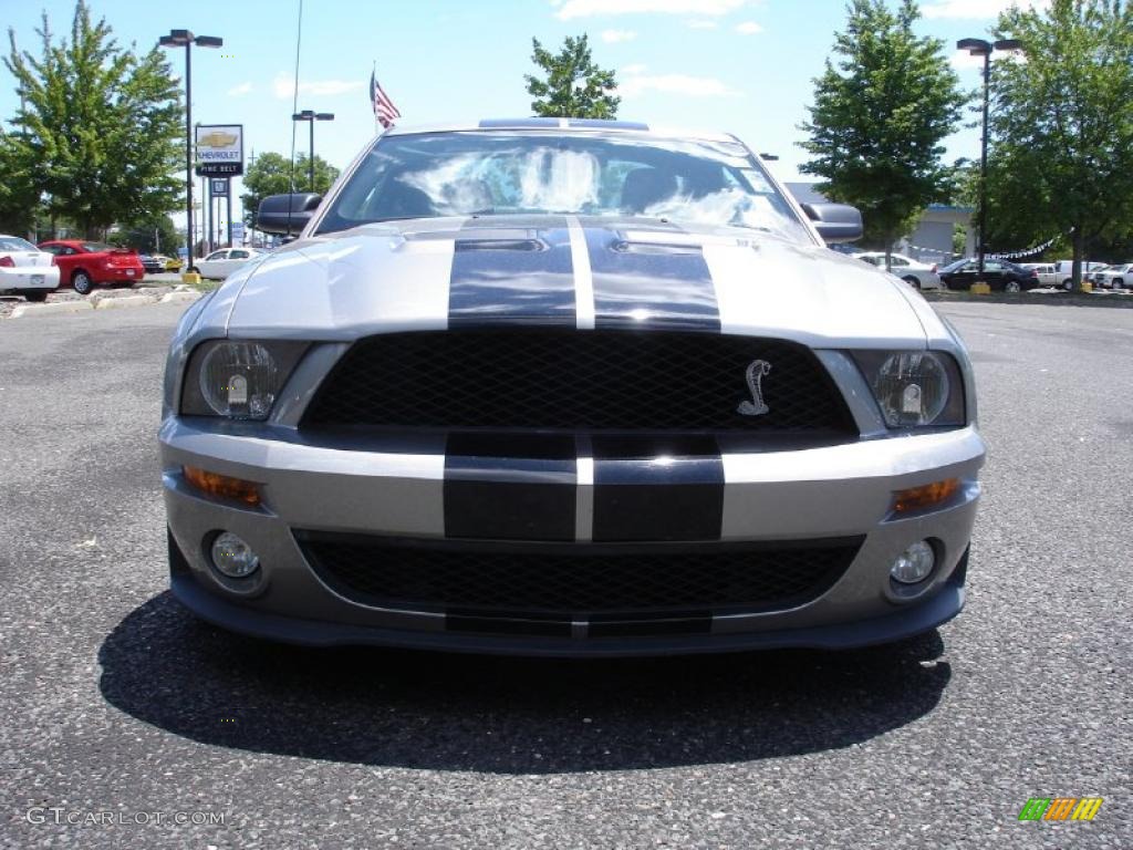 2008 Mustang Shelby GT500 Coupe - Vapor Silver Metallic / Black photo #2