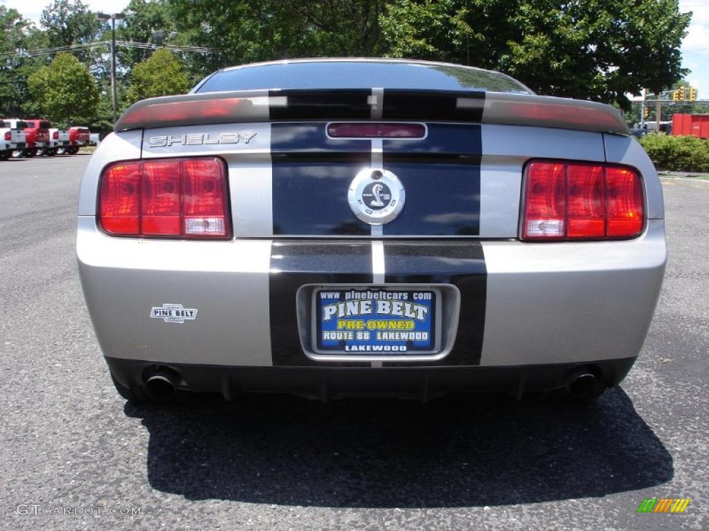 2008 Mustang Shelby GT500 Coupe - Vapor Silver Metallic / Black photo #5