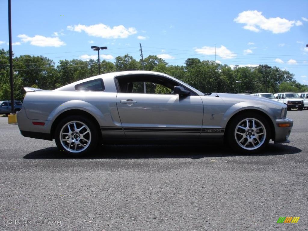 2008 Mustang Shelby GT500 Coupe - Vapor Silver Metallic / Black photo #7