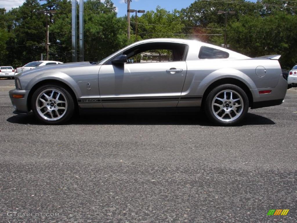 2008 Mustang Shelby GT500 Coupe - Vapor Silver Metallic / Black photo #9
