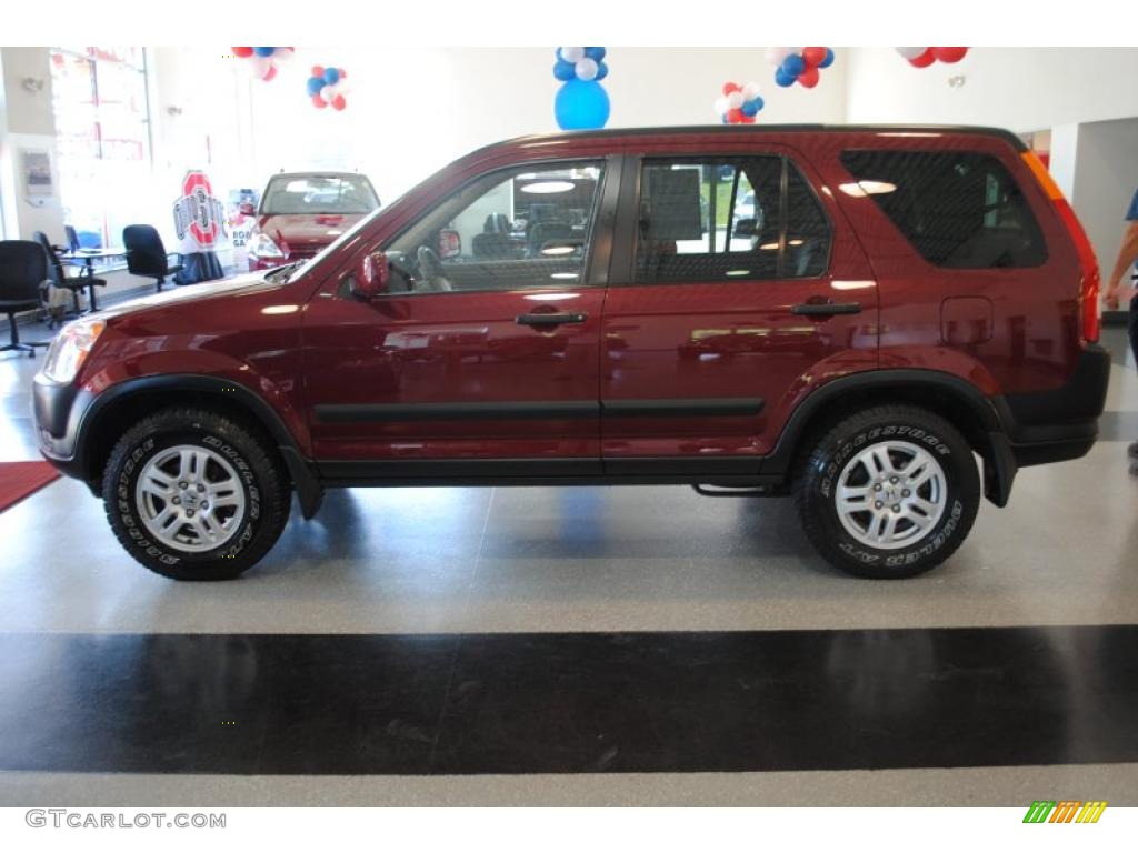 2002 CR-V EX 4WD - Chianti Red Pearl / Saddle photo #4