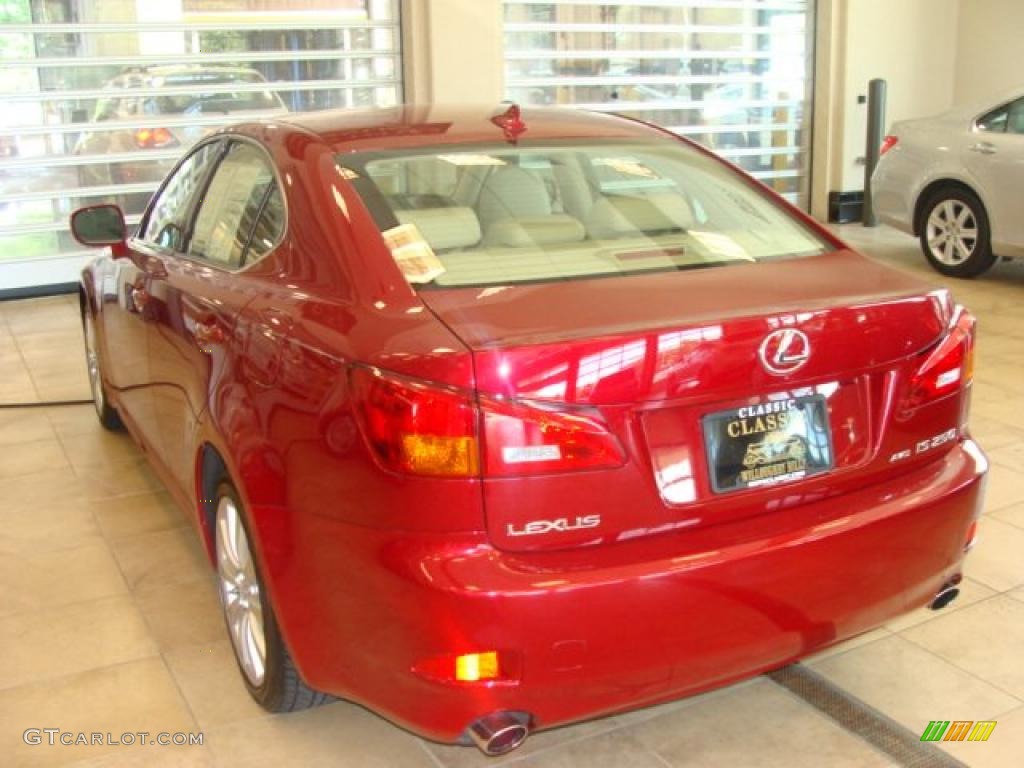 2008 IS 250 AWD - Matador Red Mica / Cashmere Beige photo #5