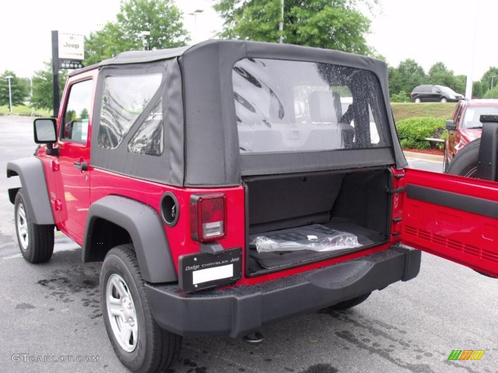 2010 Wrangler Sport 4x4 - Flame Red / Dark Slate Gray/Medium Slate Gray photo #8