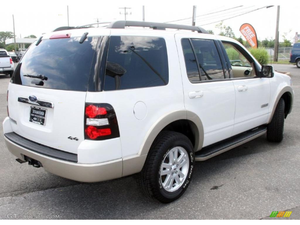 2008 Explorer Eddie Bauer 4x4 - White Suede / Camel photo #6