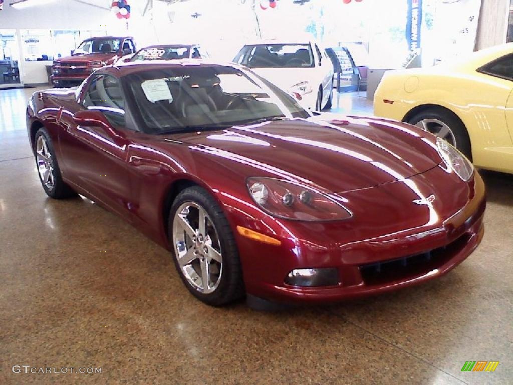 2007 Corvette Coupe - Monterey Red Metallic / Ebony photo #1