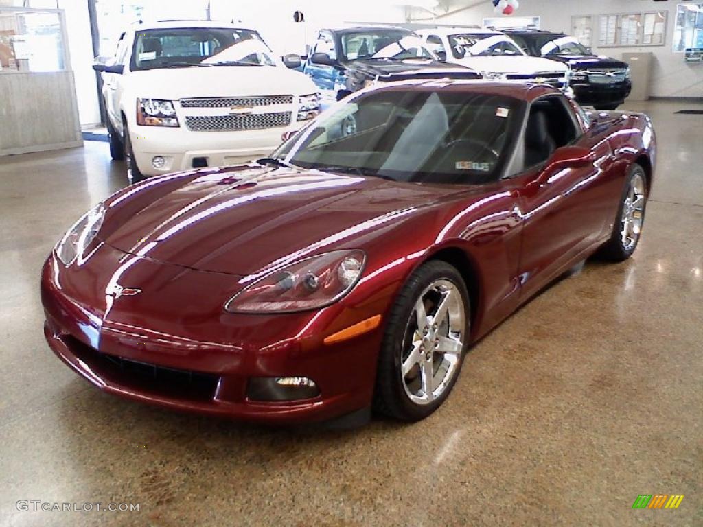 2007 Corvette Coupe - Monterey Red Metallic / Ebony photo #3