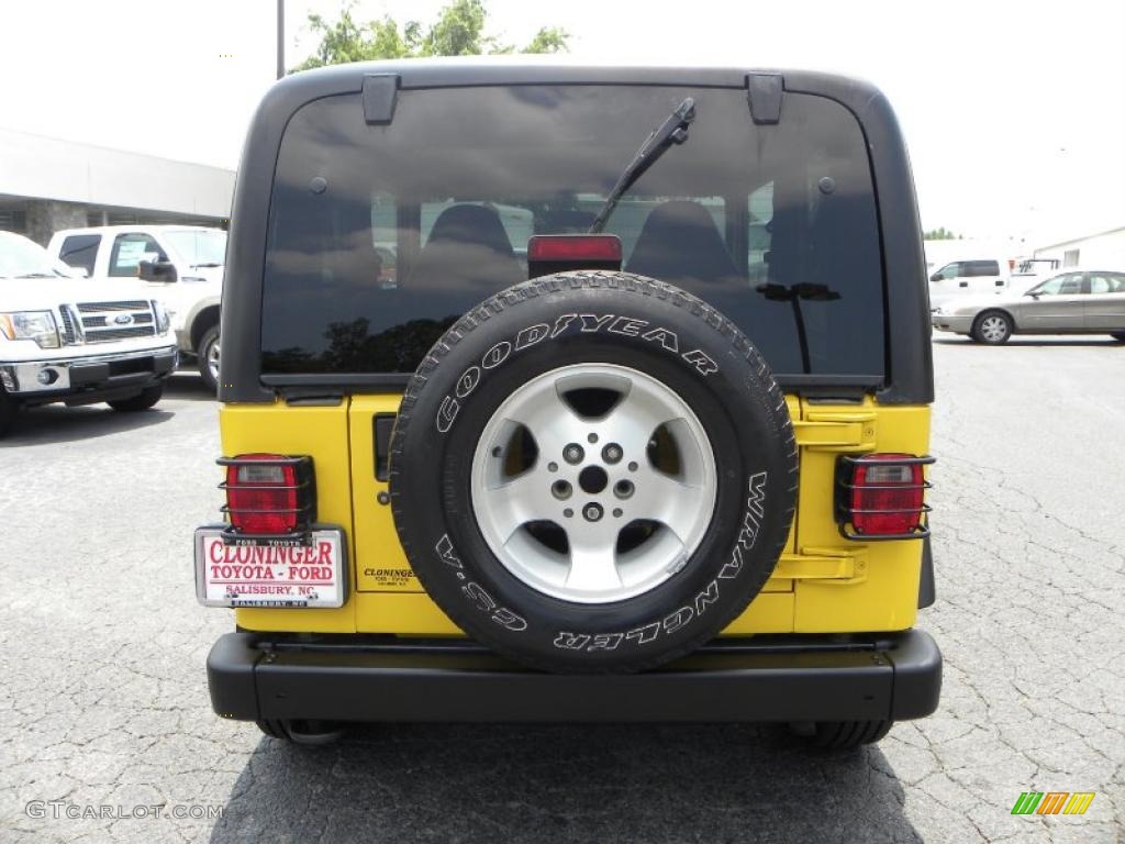 2000 Wrangler Sport 4x4 - Solar Yellow / Agate photo #4