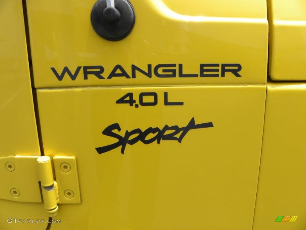 2000 Wrangler Sport 4x4 - Solar Yellow / Agate photo #11