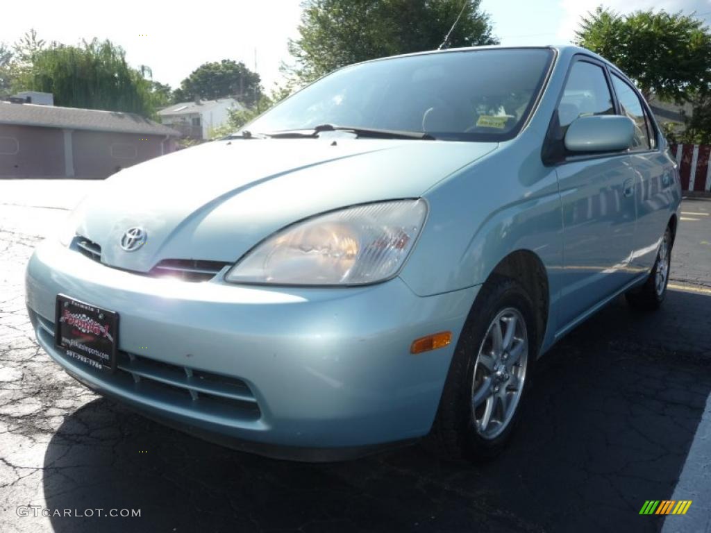 2002 Prius Hybrid - Aqua Ice Opalescent / Gray photo #13