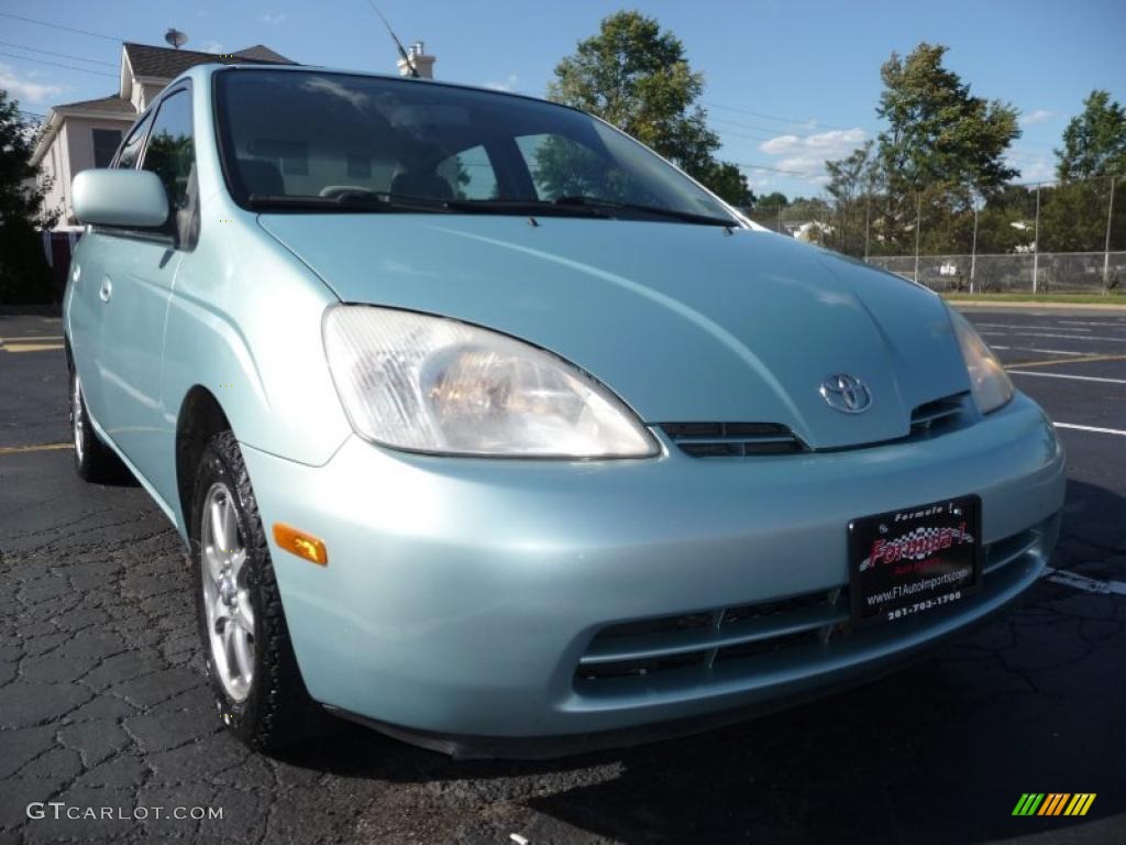 2002 Prius Hybrid - Aqua Ice Opalescent / Gray photo #14