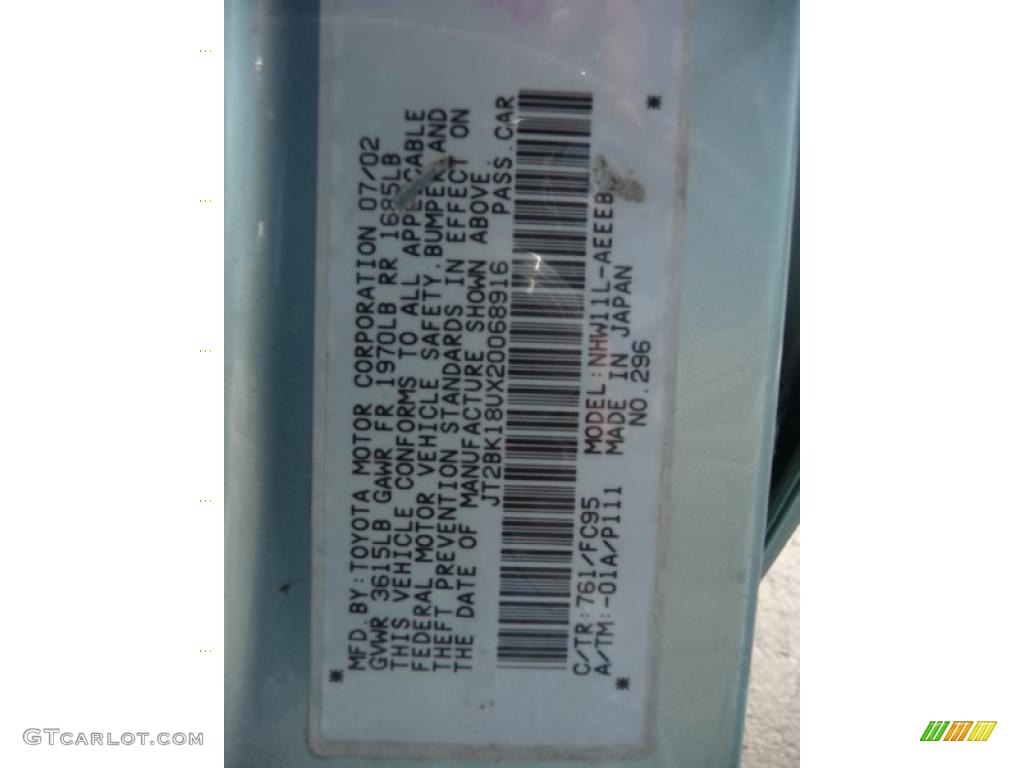 2002 Prius Hybrid - Aqua Ice Opalescent / Gray photo #23