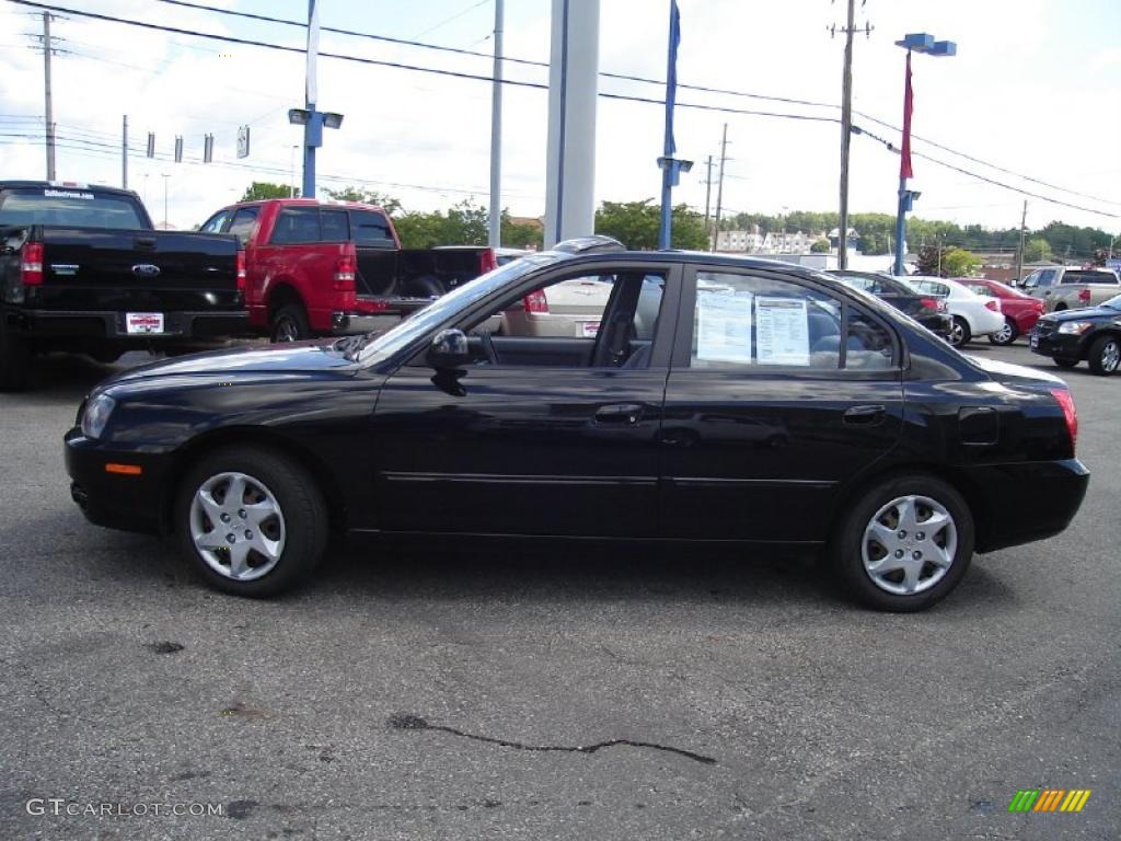 2005 Elantra GLS Sedan - Moonlit Blue / Gray photo #2