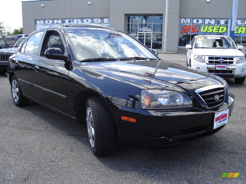 2005 Elantra GLS Sedan - Moonlit Blue / Gray photo #7