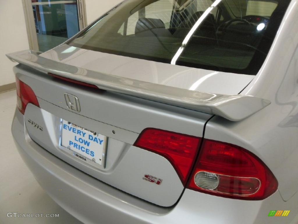 2007 Civic Si Sedan - Alabaster Silver Metallic / Black photo #19