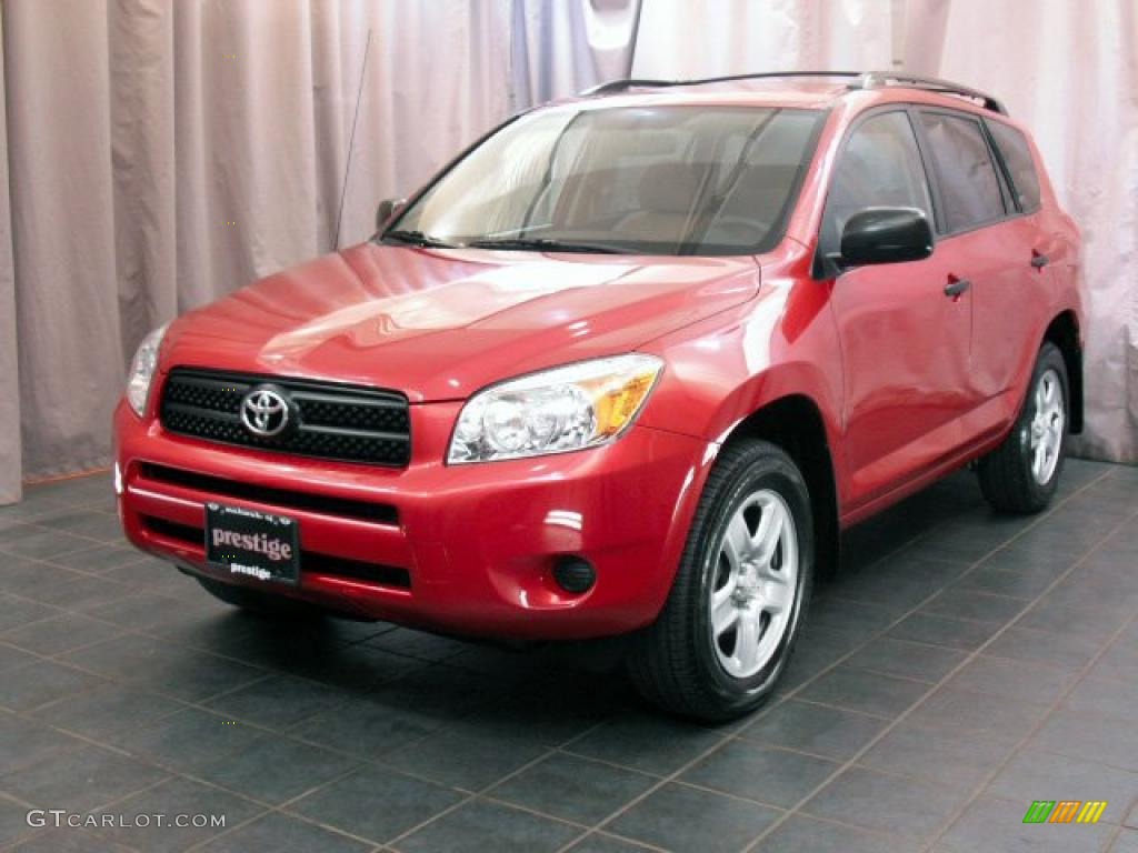 2007 RAV4 4WD - Barcelona Red Pearl / Ash Gray photo #1