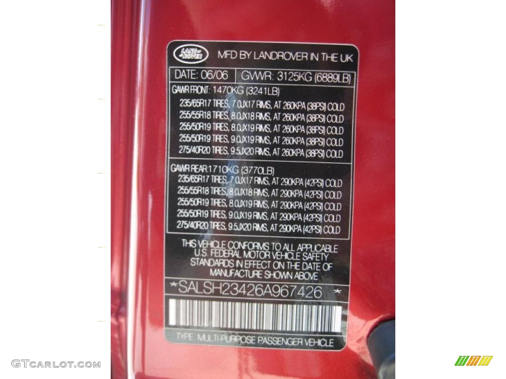 2006 Range Rover Sport Supercharged - Rimini Red Metallic / Ebony Black photo #14