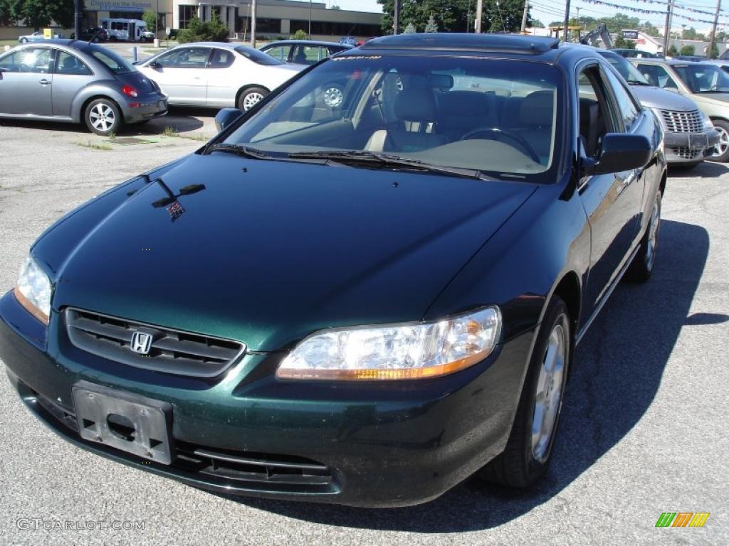 1999 Accord EX V6 Coupe - Dark Emerald Pearl / Ivory photo #3