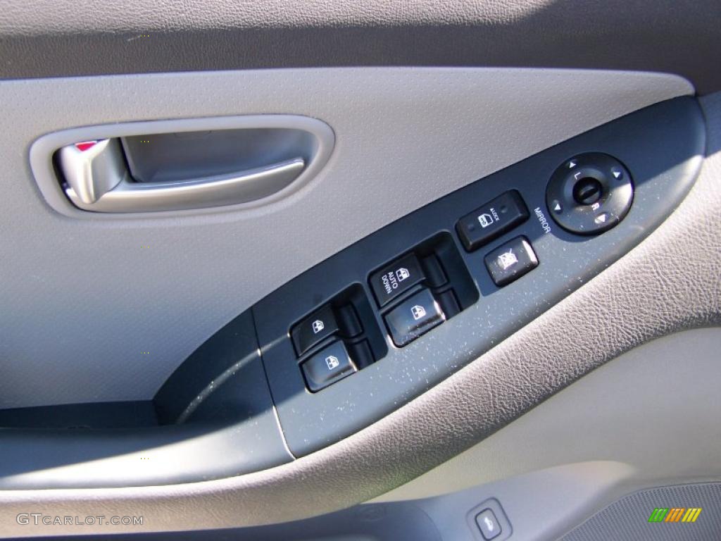 2009 Elantra GLS Sedan - Black Pearl / Gray photo #8