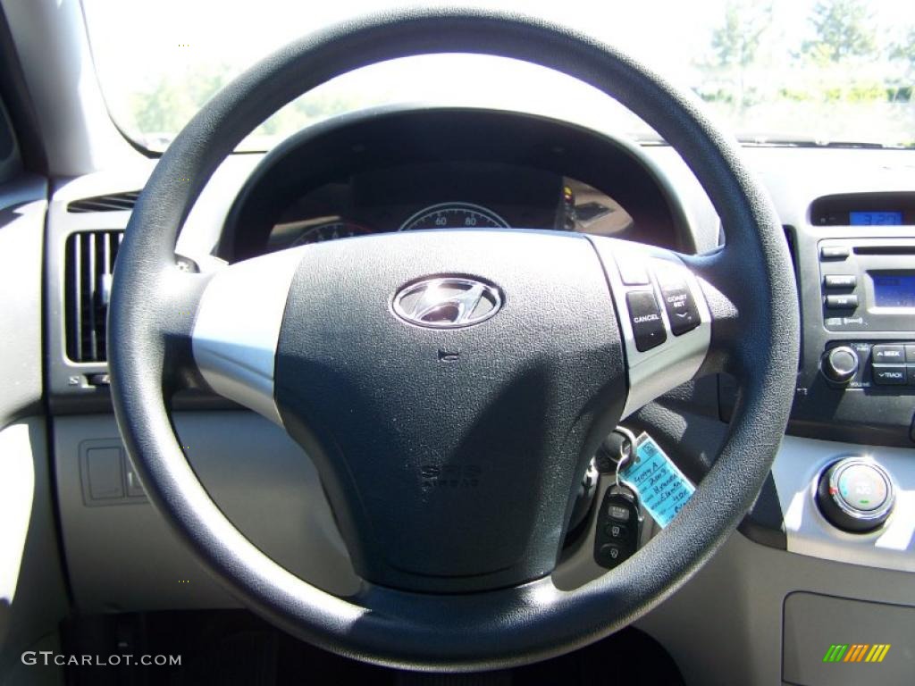 2009 Elantra GLS Sedan - Black Pearl / Gray photo #17