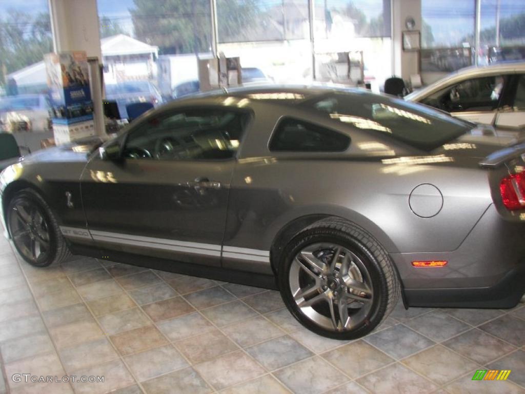 2010 Mustang Shelby GT500 Coupe - Sterling Grey Metallic / Charcoal Black/White photo #5