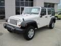 Stone White 2010 Jeep Wrangler Unlimited Sport 4x4 Right Hand Drive